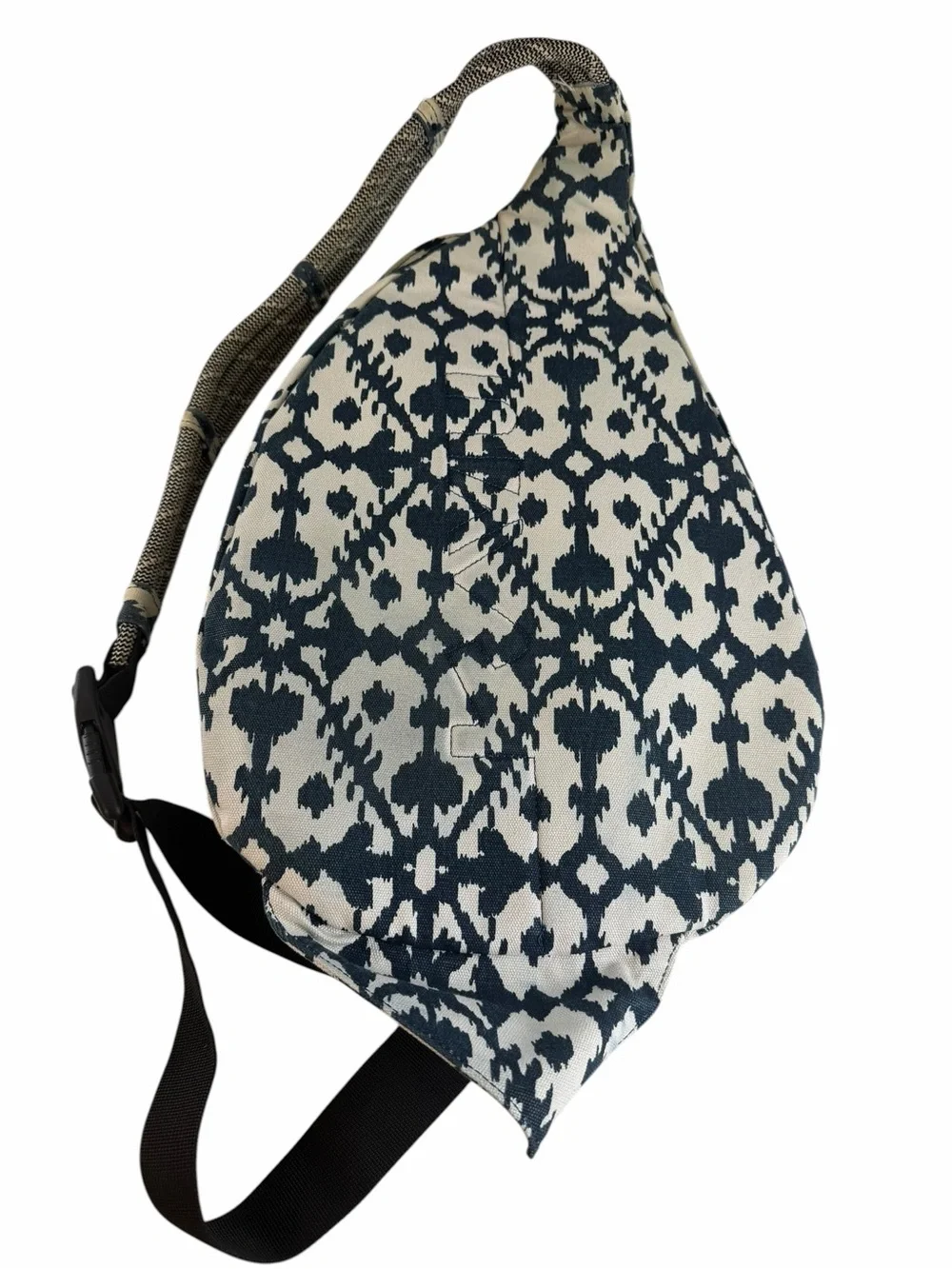 KAVU Rope Sling Bag Ikat Print Canvas Crossbody Backpack